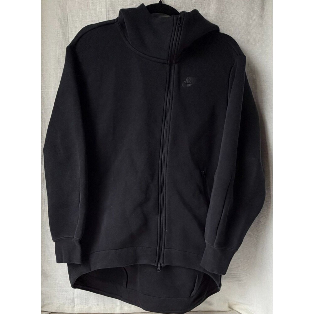 Nike Tech Fleece Hoodie Mens XS Black Full Zip Jacket Two Way Zip Pockets